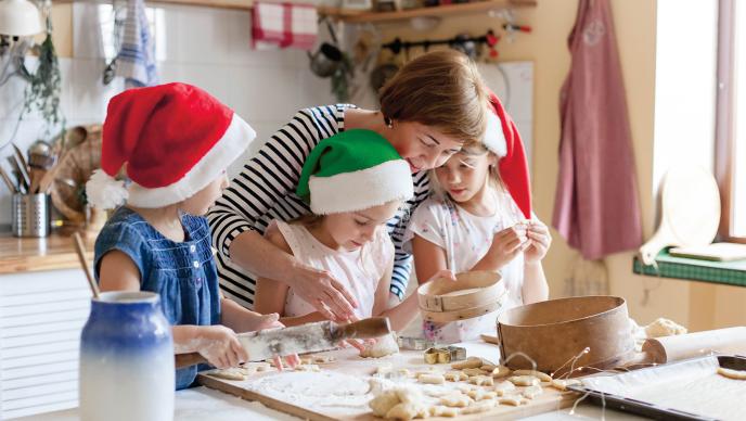 fête de fin d'année en famille