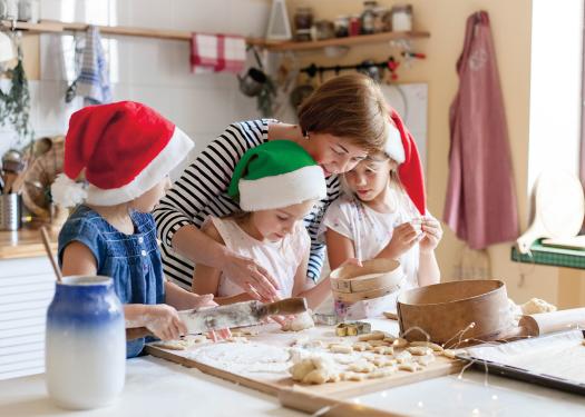 fête de fin d'année en famille