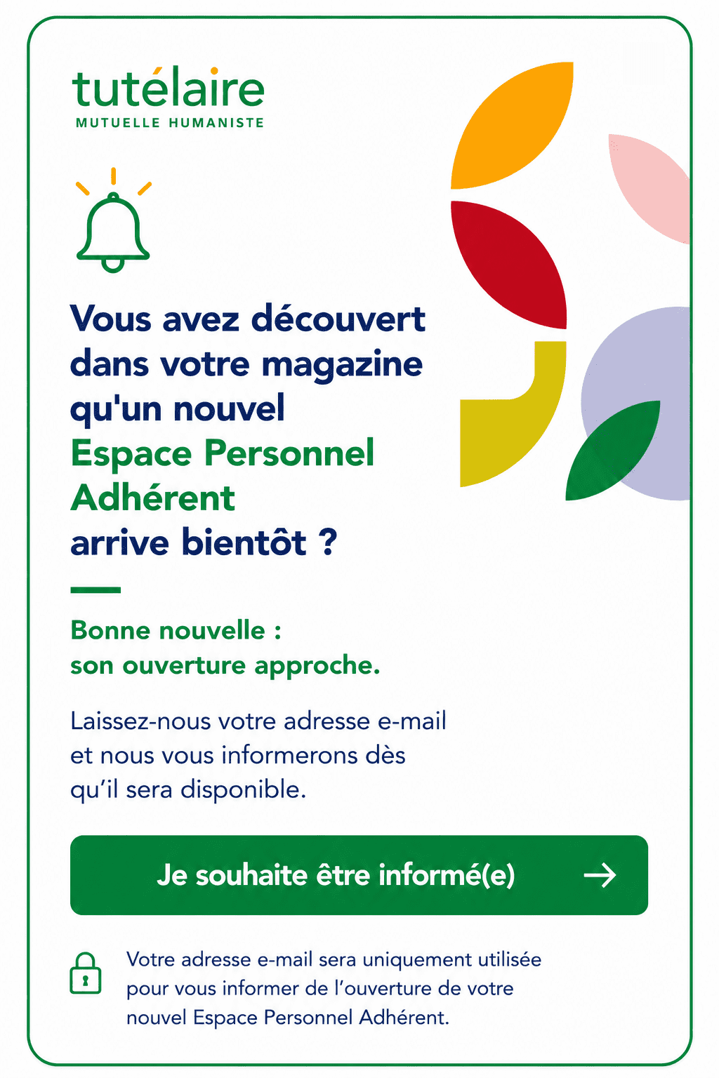 La vie change, vos coordonnées aussi — J'actualise mes coordonnées